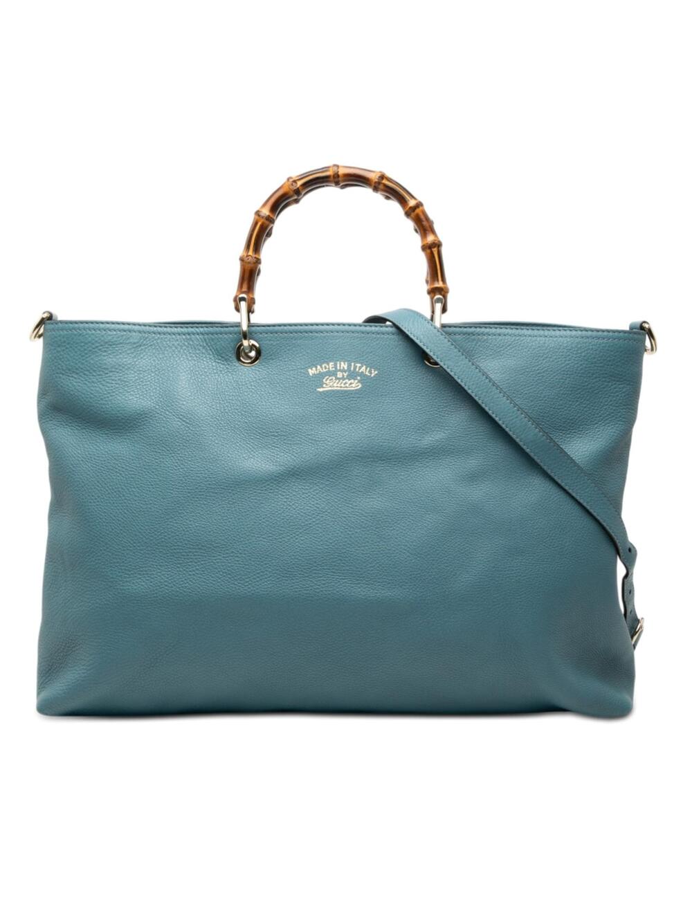 Gucci Large Calfskin Bamboo Shopper #317904G65B